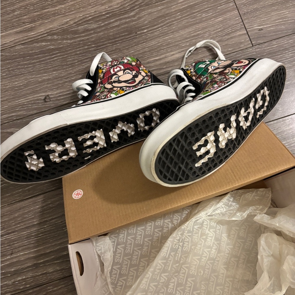 Vans High-Top Sneakers - Black with Mario Design - Picture 2 of 6